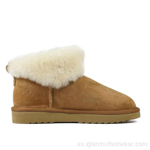 Botas de invierno forradas de gamuza impermeable y vellón